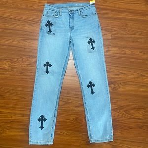 Cross Patched Custom Jeans